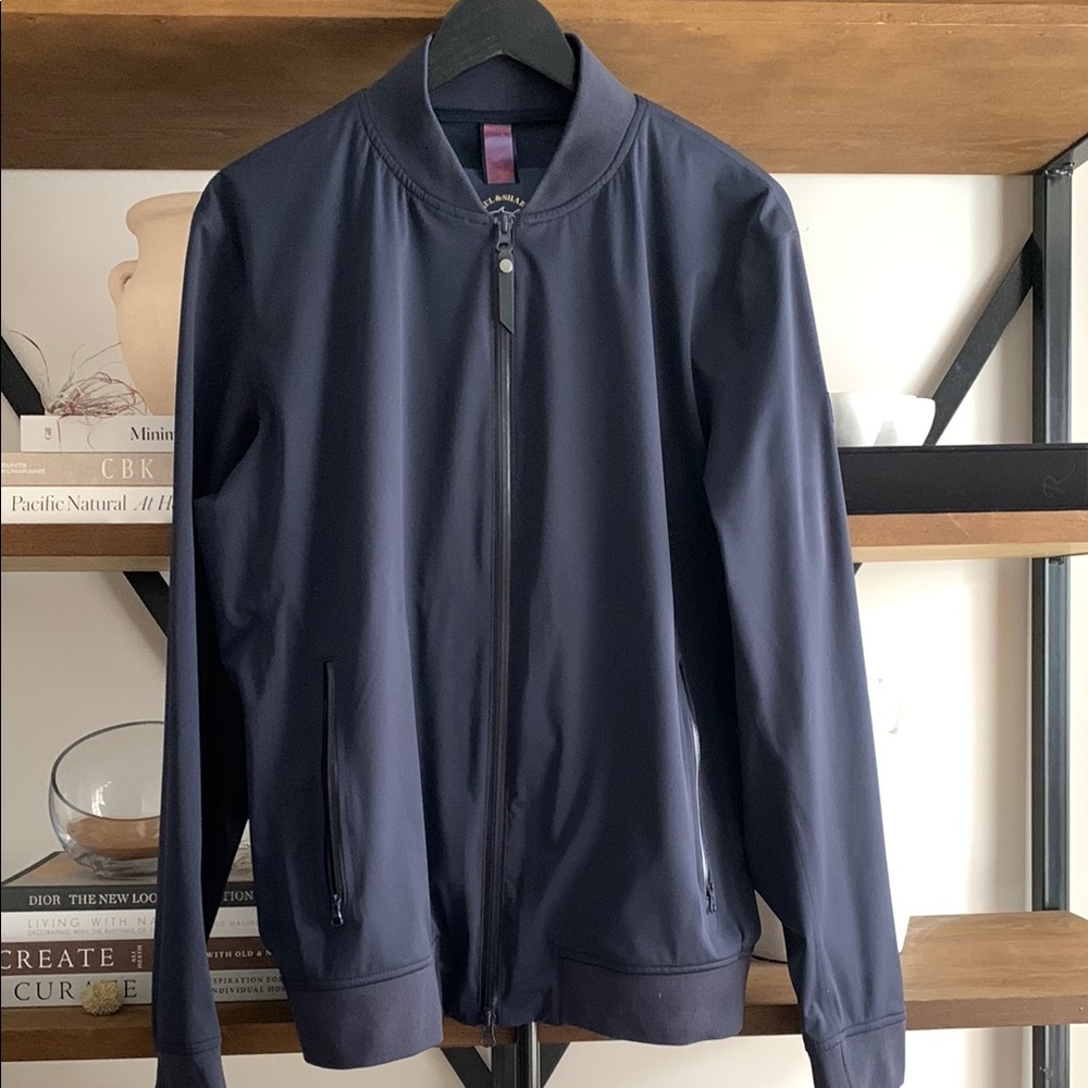 Paul & Shark Typhoon Men's Navy Bomber Jacket - Classic Zip Front